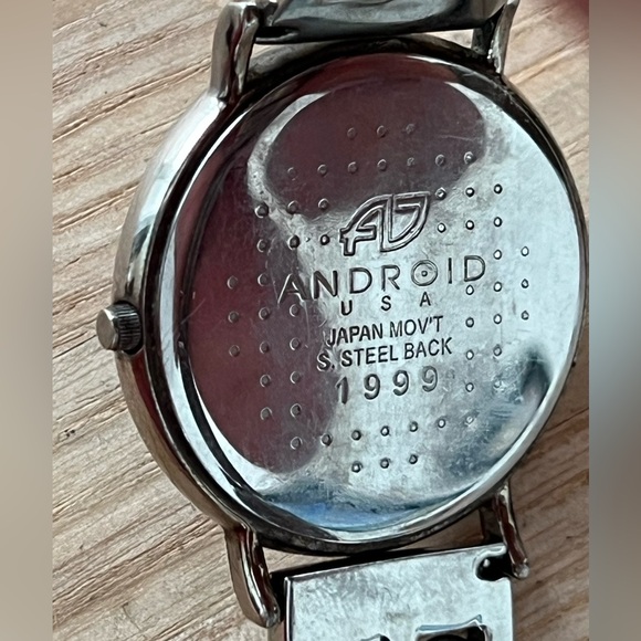 Android U.S.A. Watch RARE Blue Dial Stainless Steel Bracelet, Hands, Case - Picture 9 of 13